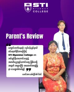 STI Myanmar College မှာ BEng(Hons) Civil Engineering (Second Year, Sem 1) တက်ရောက်နေတဲ့ မောင်အားသစ်လှိုင်ရဲ့ မိခင်နှင့် တွေ့ဆုံခြင်း